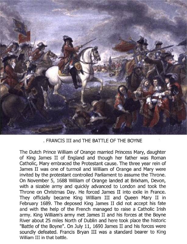 Francis Byron III and the Battle of the Boyne